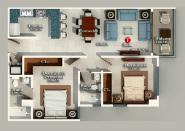 Apartamento en Venta en Bella Vista de 2 habitaciones