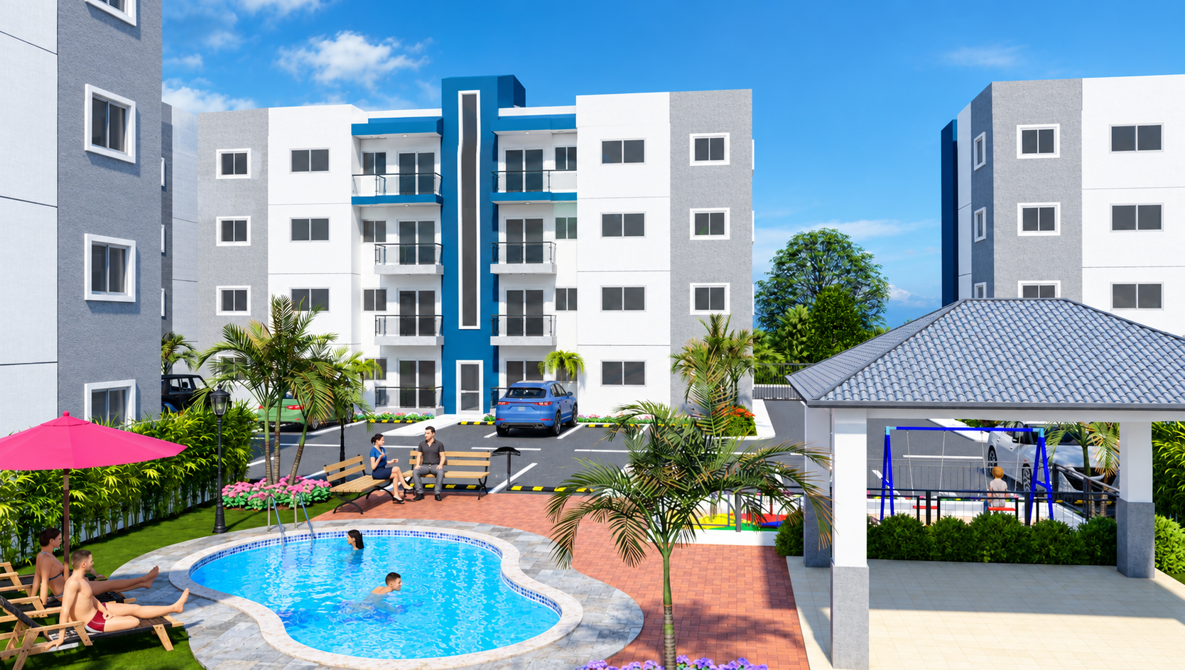 Apartamento en residencial cerrado Santiago