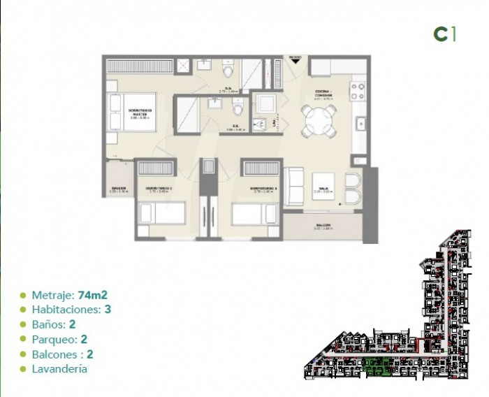 Apartamento en Venta Zona 12 por Plaza Madero - Miniatura 7