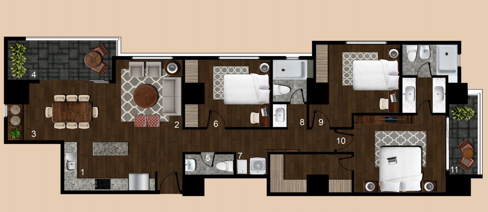 Apartamento en Venta Zona 14 Guatemala - Image 1