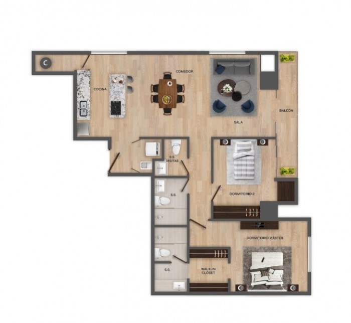 Apartamento Moderno en Renta Vista Hermosa 1 Zona 15 - Miniatura 11