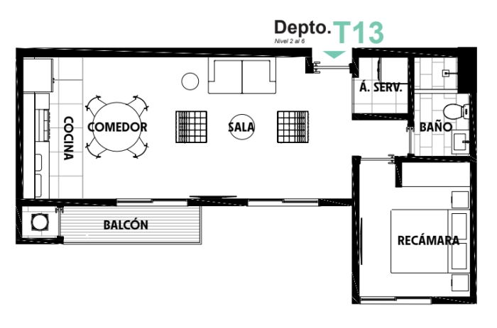 Preventa de 1 habitación con terraza en San Rafael - 3