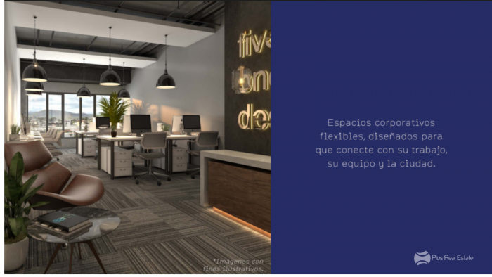 Oficinas modernas minimalistas en zona 4 - 6