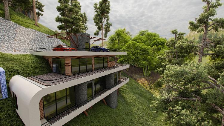 Proyecto cerrado de villas con diseño único
