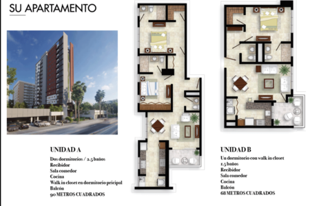 Apartamentos de 1 y 2 dormitorios en Naco — foto 8