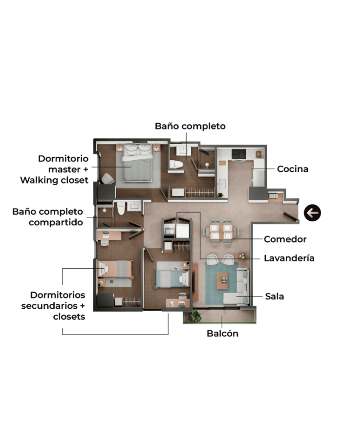 Apartamento de 3 dormitorios en venta en zona 10 — foto 12