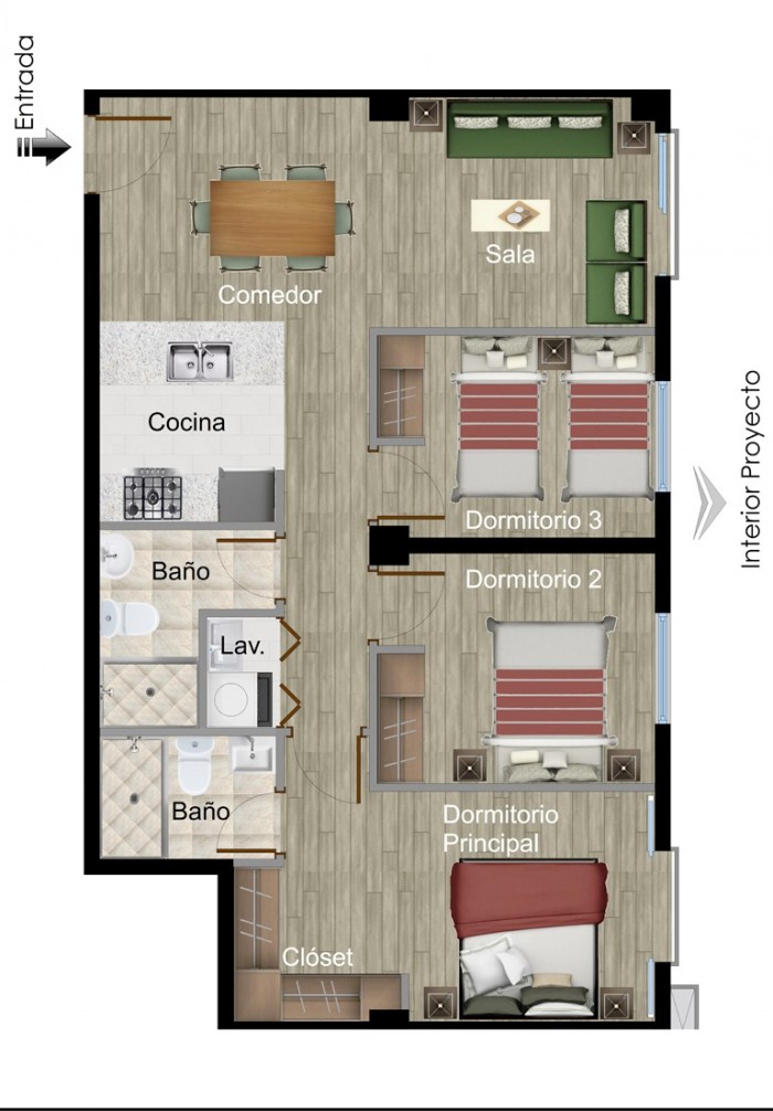 ZONA 7. VENDO APARTAMENTO EN DI FIORI
