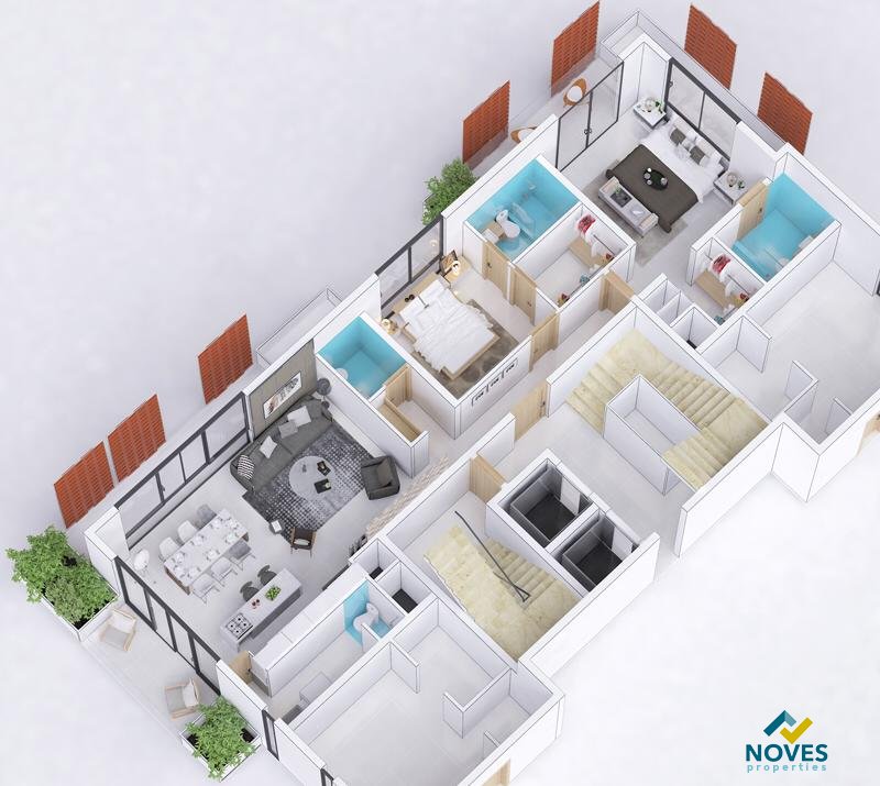 Apartamento 1er nivel terraza, La Esmeralda, Santiago