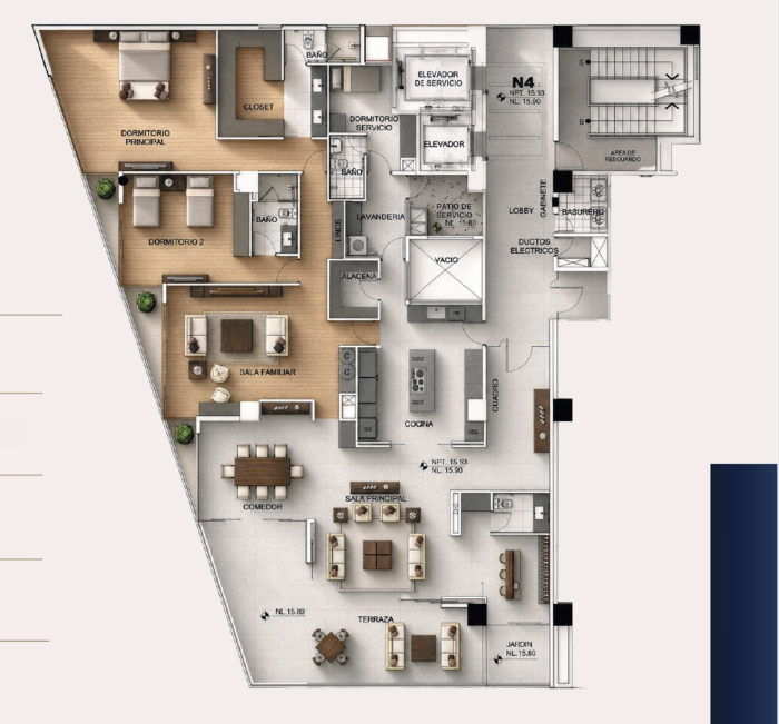 Lujoso Apartamento el Pulte club En venta en zona 16 - Miniatura 16
