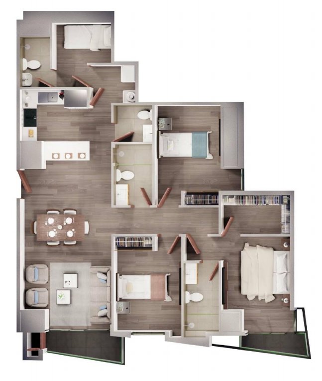 Apartamento Preventa cercano Oakland zona 10 Guatemala - Miniatura 7