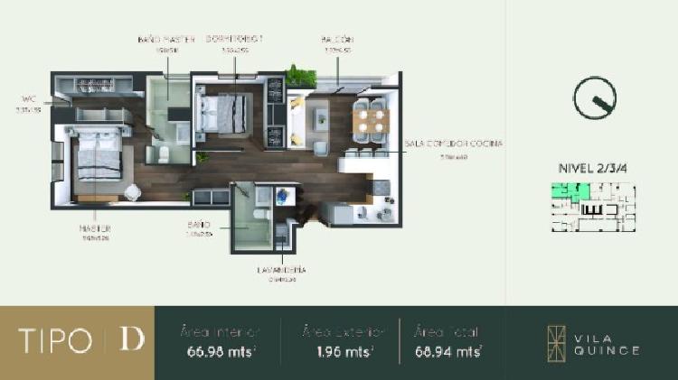 APARTAMENTO TIPO D EN VENTA EN VILA QUINCE, ZONA 15